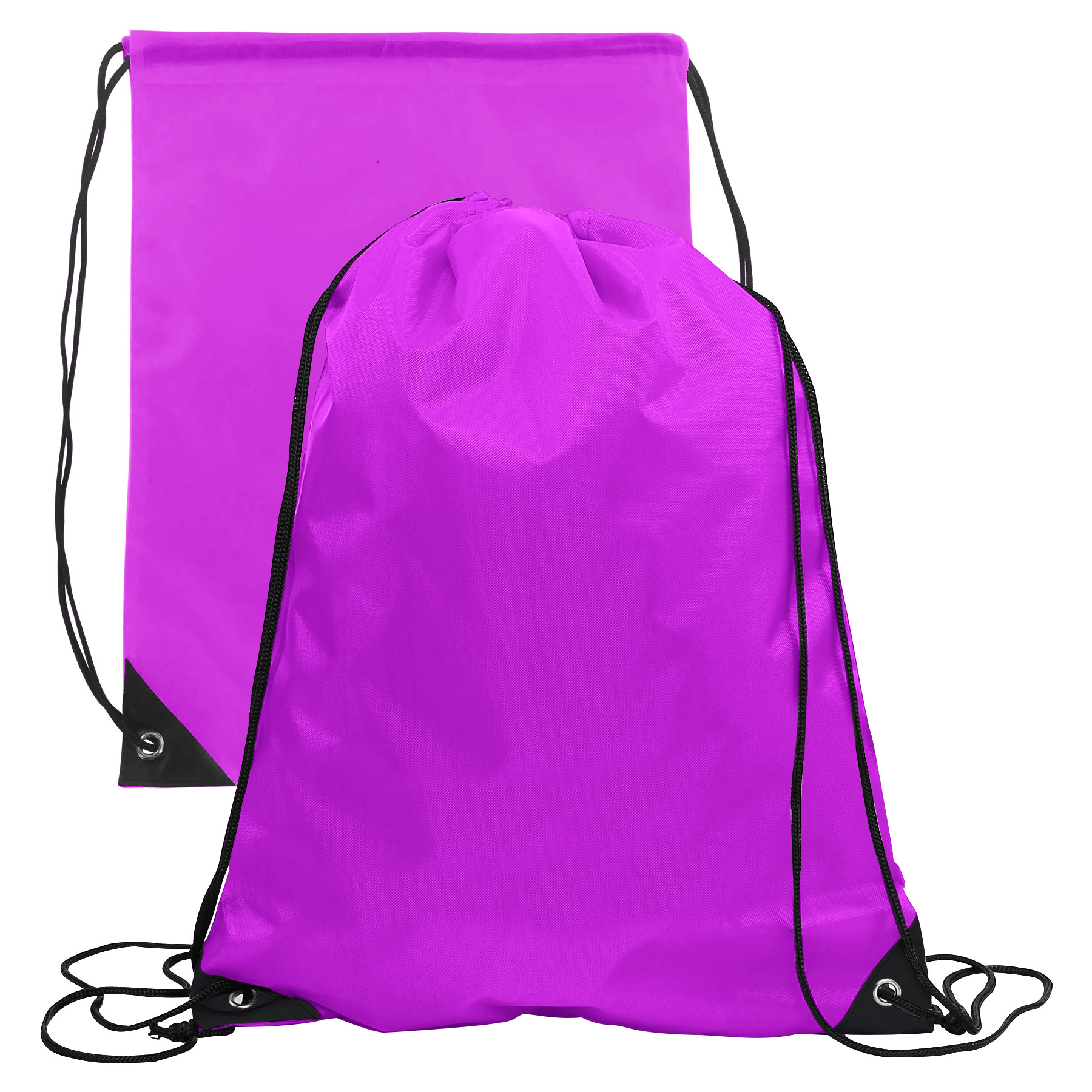 FlyFlyPromos - 210D Polyester Drawstring Backpack (13" x 17") Image 7 - Promotional Product